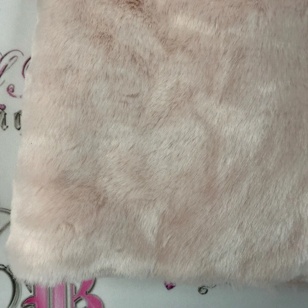Carter's vest snap buttons furry fur blush light Soft Pink Faux Fur Vest